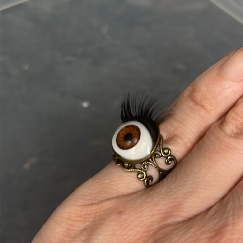 Unique Eye Ring With Adjustable Vintage Style Band Unique Eye Ring With Adjustable Vintage Style Band